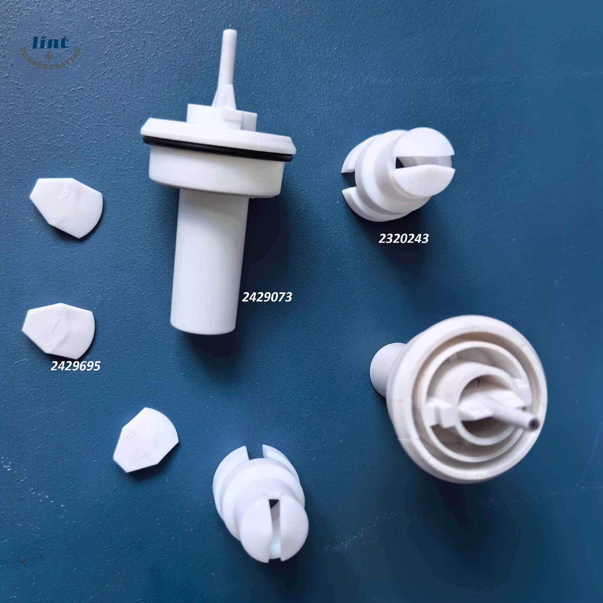 PEA Powder coating spares X1 Flat jet nozzle 2320243 flat electrode holder 2429073 Protective wedge 2420695